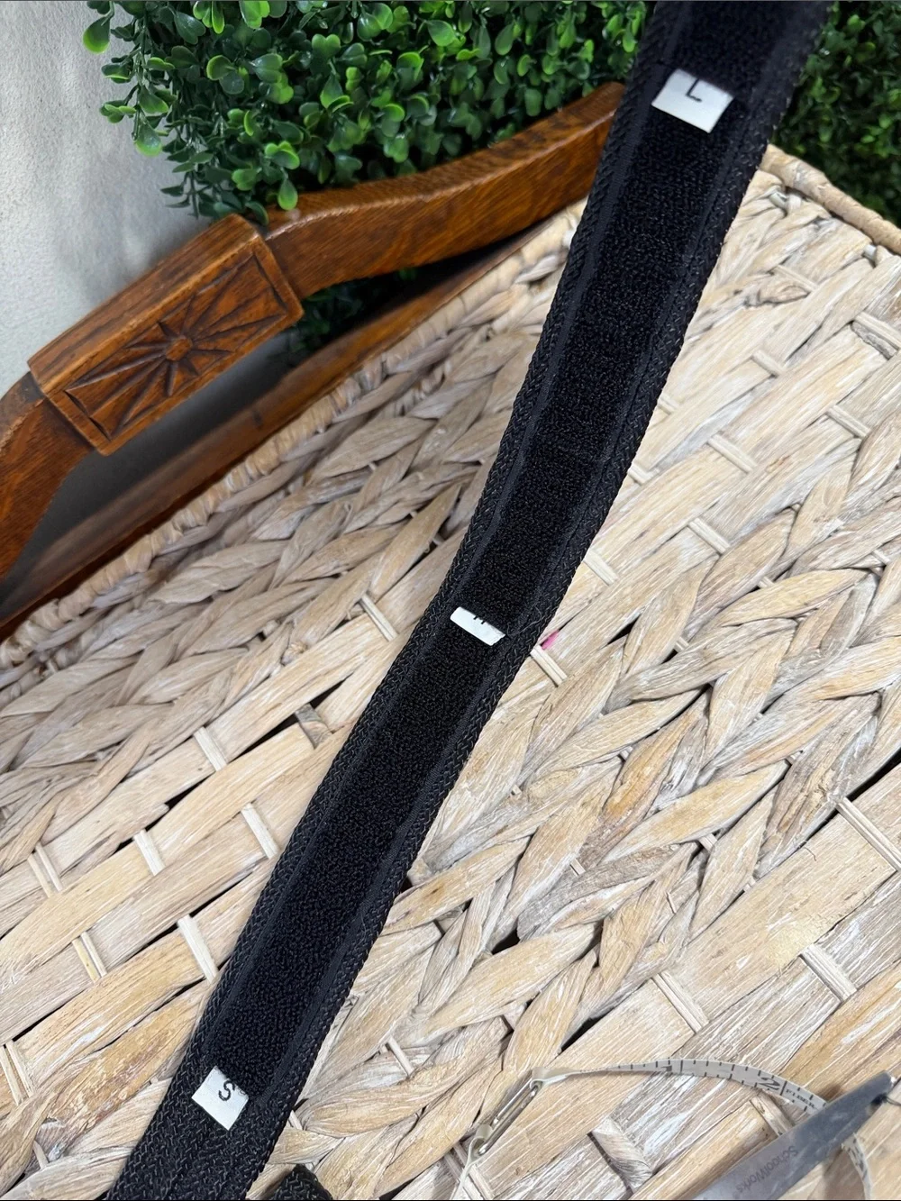 INC International Concepts Black Belt with Antique Gold Filigree Panels
